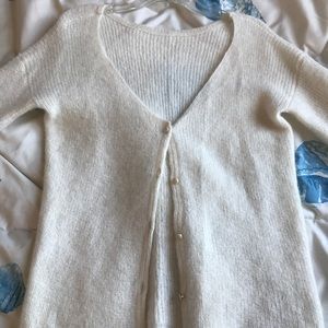Sezane BARRY cardigan in ecru